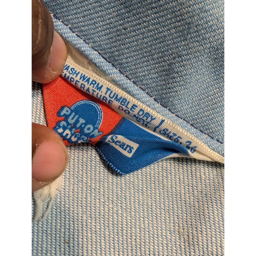 1970s Denim Jacket Toughskins Sears Baby Blue Western Jacket Chest Size 40 Chest